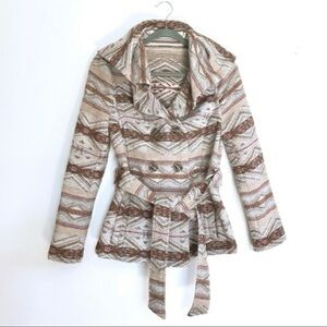 Daughters of Liberation Neutral Wool Blend Grannycore Western Aztec Jacket